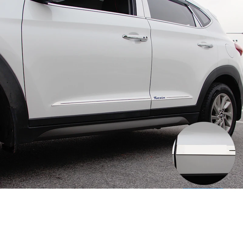 Lsrtw2017 Stainless Steel Car Door Edge Decorative Strip for Hyundai Tucson