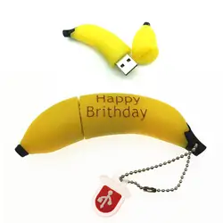 (Более 10 шт.) Бесплатная логотип ручка на заказ накопитель фруктовый стиль 8 Гб usb флешка 16 Гб в форме банана карта памяти 32 Гб usb