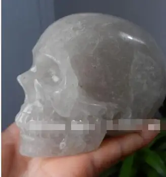 

Natural Quartz Rock Carved Crystal Skull, Realistic,Crystal Healing