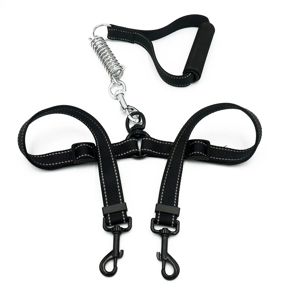 

Strong Nylon Fabric Pet Lead Leash Double Dog Leashes safe Walking Training Pet Lead leash for 2 dogs Dropshipping