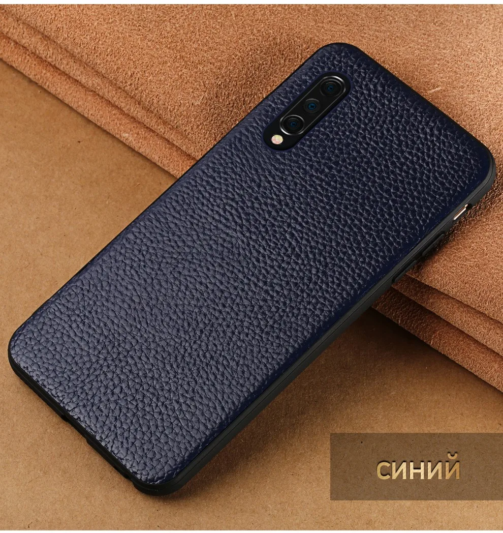 Для мужчин Бизнес Роскошный кожаный чехол для xiaomi mi 8 lite A2 противоударный чехол из натуральной кожи задняя крышка для xiaomi Redmi Note 7