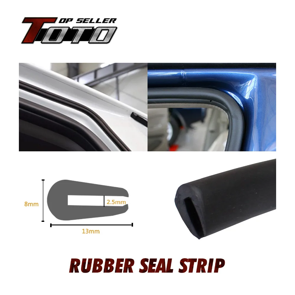 

U Channel pillar 197" 500cm Protector Car Vehicle Door Sound-Proof Strip Edge Seal Trim Rubber PVC Weatherstrip Silencer #64