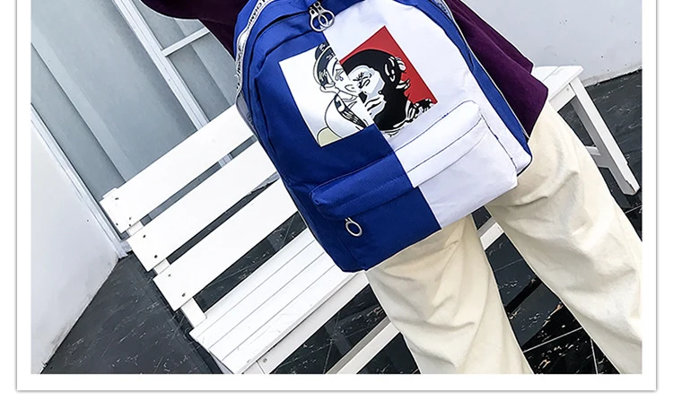 Рюкзак с принтом граффити, Холщовый женский и мужской рюкзак, школьная сумка для подростков, девочек и мальчиков, парные рюкзаки, повседневные прочные сумки