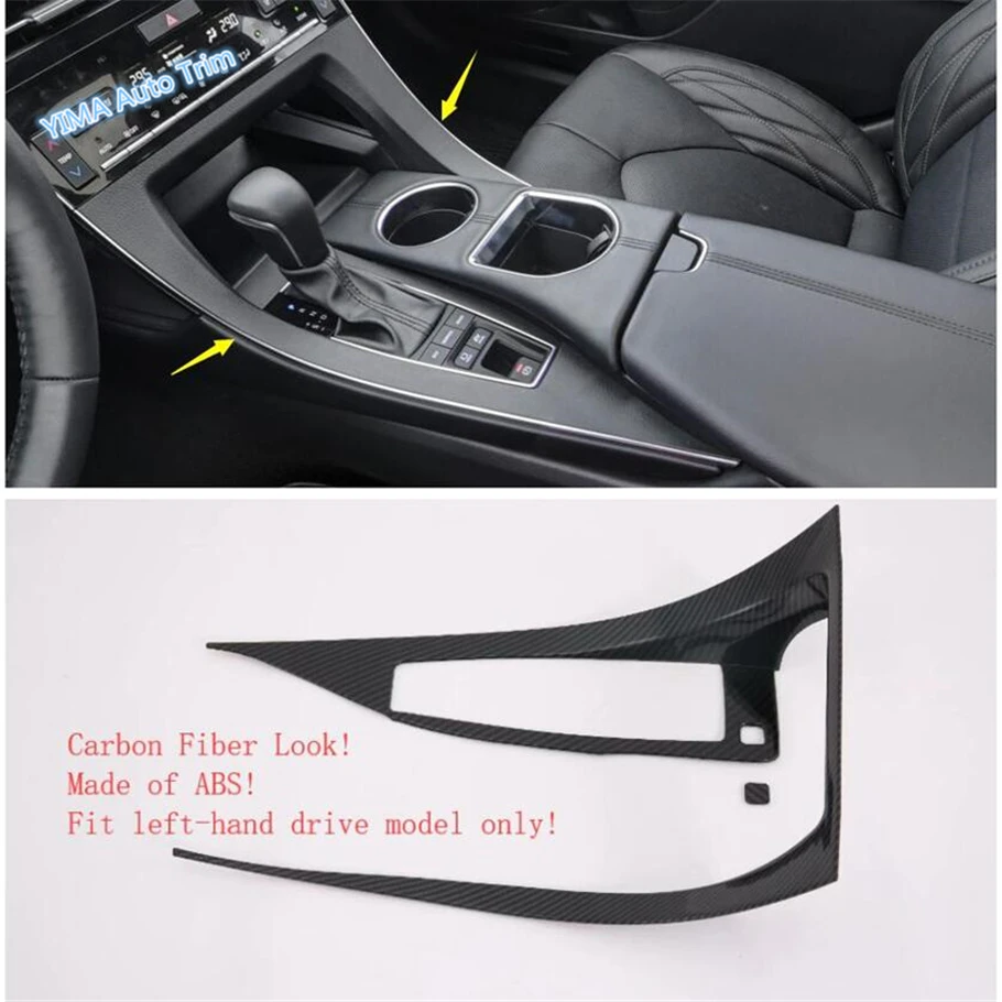 

Lapetus Car Styling Stalls Gear Shift Gearshift Box Decoration Cover Trim ABS Fit For Toyota Avalon 2019 / Carbon Fiber Look