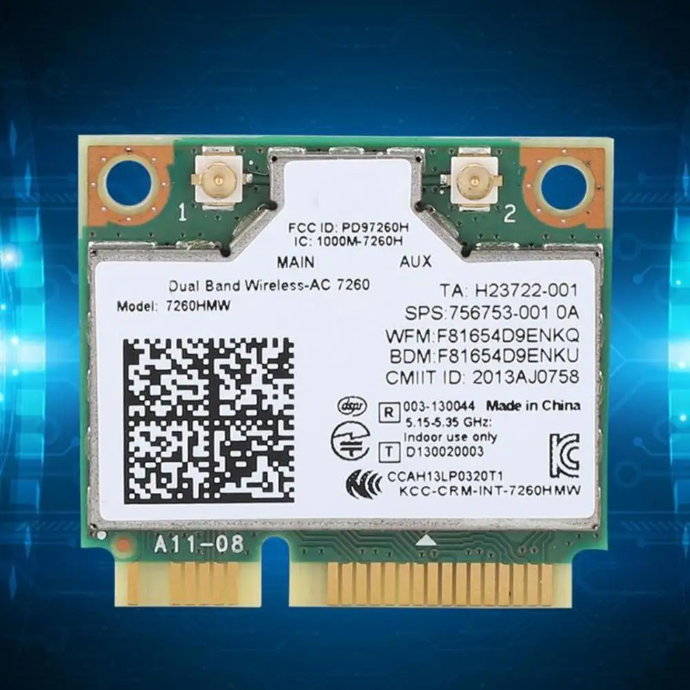 Двухдиапазонный модуль беспроводной сетевой карты AC 7260 для Intel 7260HMW 7260AC 2,4G/5 Ghz WiFi карта Wi-Fi+ Bluetooth 4,0 адаптер