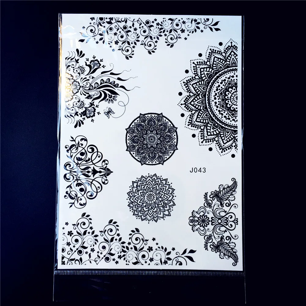 1 шт. одноразовая белая хна свадебная татуировка индийский Подсолнух руки плечи