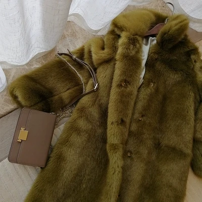

2019 New Style High-end Fashion Women Faux Fur Coat S71