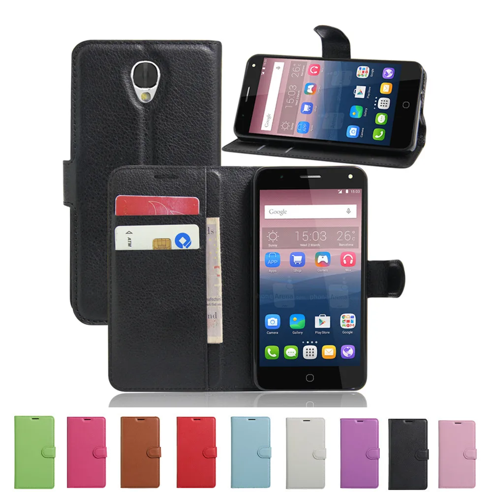 AtomBros Luxury Wallet Flip Leather Case For Alcatel Pop 4 5051D/Pop Plus 5056D Cover Kickstand Phone Cases Shell Skin Capa | Мобильные