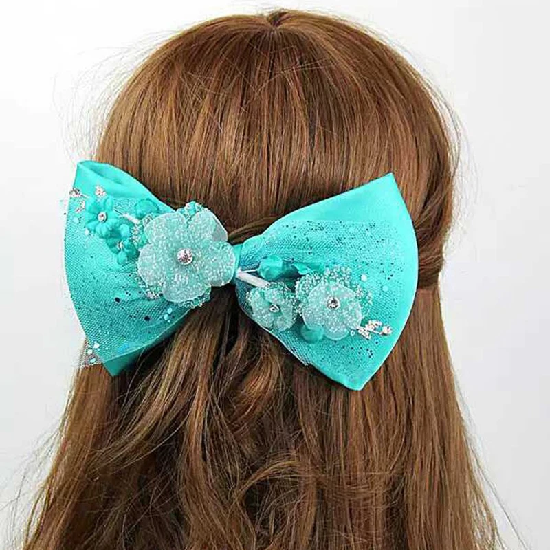 2016 Good Quality Big Bow Girls Hair Clips Photography Party Barrettes 