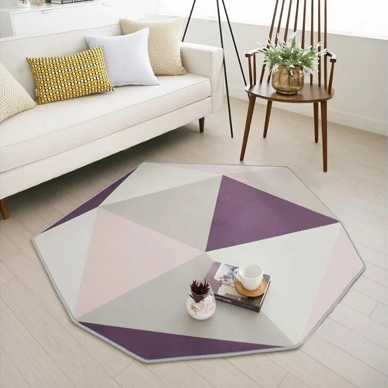 Специальный утолщенный ковер, Противоскользящие коврики, коврики для гостиной, 110*120 см, Современные Простые геометрические сплайсированные ковры - Цвет: B