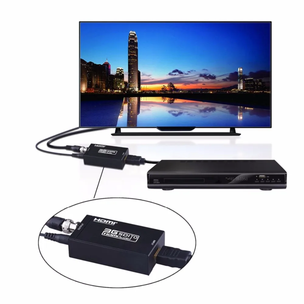 Мини SDI в HDMI конвертер адаптер 720 1080P SDI2HDMI BNC 3G-SDI HD-SDI сигналы, показывающие на дисплее для камеры HDTV монитора