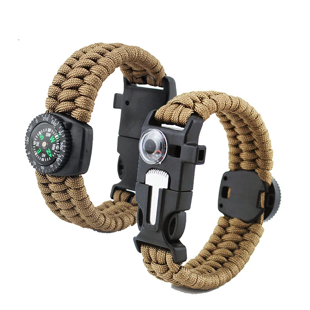 Outdoor Sports Multifunction Emergency Bracelet Braided Bracelet Men