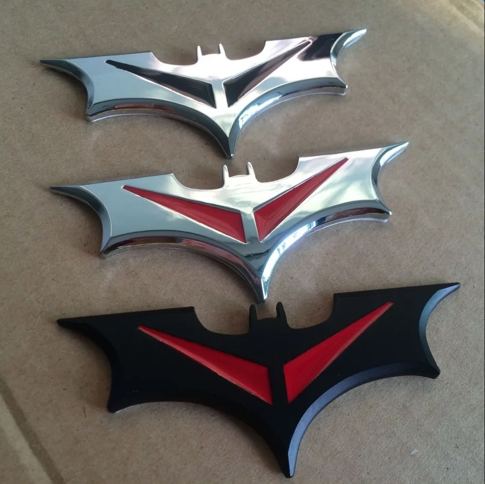 3D bat car sticker cool metal bat auto logo cover car styling car