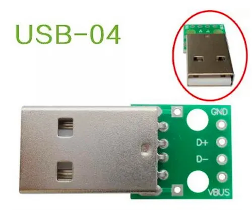

Free Shipping!!! USB Male to Dip /2.54mm4p DIP switch / adapter plate welded / Mobile Power Cable / Electronic Component