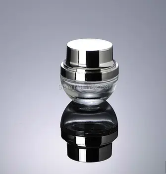 

Wholesale 20G transparent Glass cream Jars, Cosmetic Container Cream Jar,Silver Cap Glass Bottles,Cosmetic jars 50 PCS/LOT