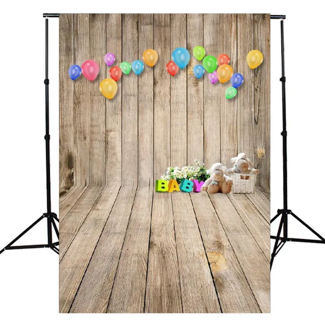 3x5FT / 5x7FT Wooden Wall Floor Theme Photography Background Studio