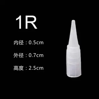 

100PCS 1RL lndividual Packed Eyebrow Tattoo Tips Plastic Giant Sun Needles Caps For Permanent Makeup Eyebrow Lip Tattoo Machine