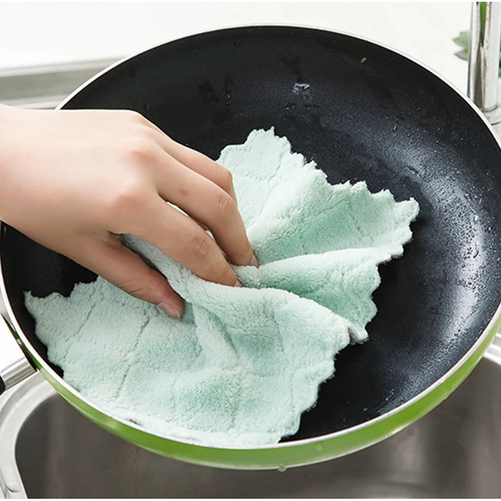 kichen tools Super Absorbent Microfiber kitchen dish Cloth High-efficiency tableware Household Cleaning Towel gadgets cosina (2)