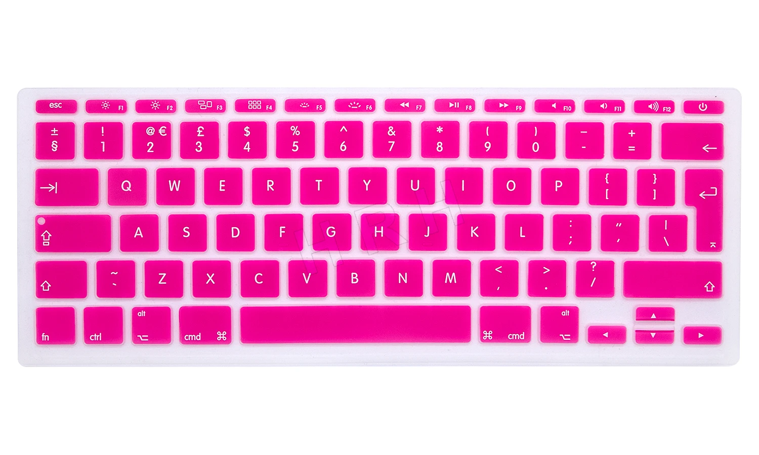 HRH 50 шт., пылезащитный чехол, силиконовый, английский, Великобритания, ЕС, защитный чехол для клавиатуры, Защитная пленка для MacBook Air 11,6 дюймов, A1465/A1370 - Цвет: Hot Pink