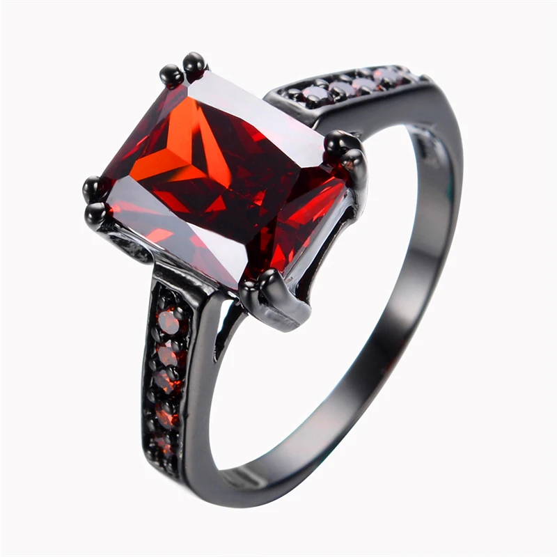 Buy Size 6 9 Vintage Red Promise Ring Women's Fashion
