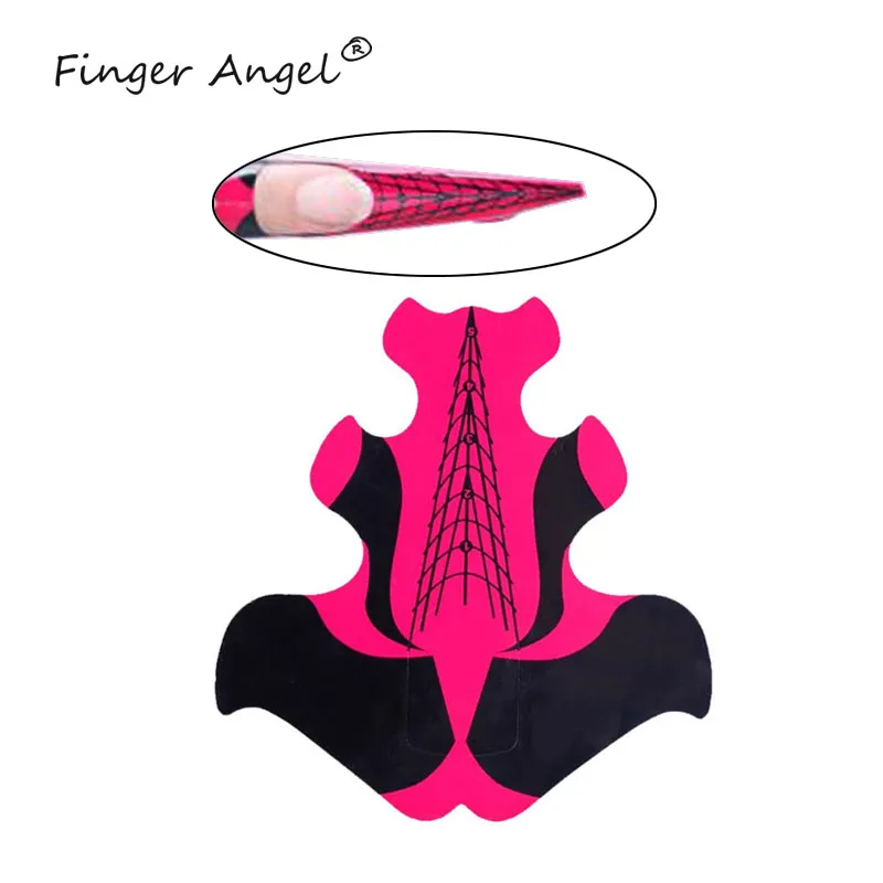 Finger Angel 50/100/500 шт. формы ногтей советы нейл-арта набор инструментов для самостоятельного бабочка кривой Пластик Гель-лак для ногтей УФ-удлинитель для французского маникюра формы