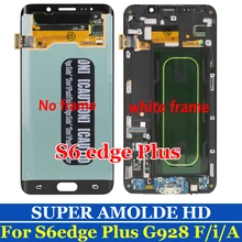 Super AMOLED 5.7 “untuk Samsung Galaxy S6 Edge Plus LCD G928 G928F Layar Sentuh Display Perakitan Pengganti