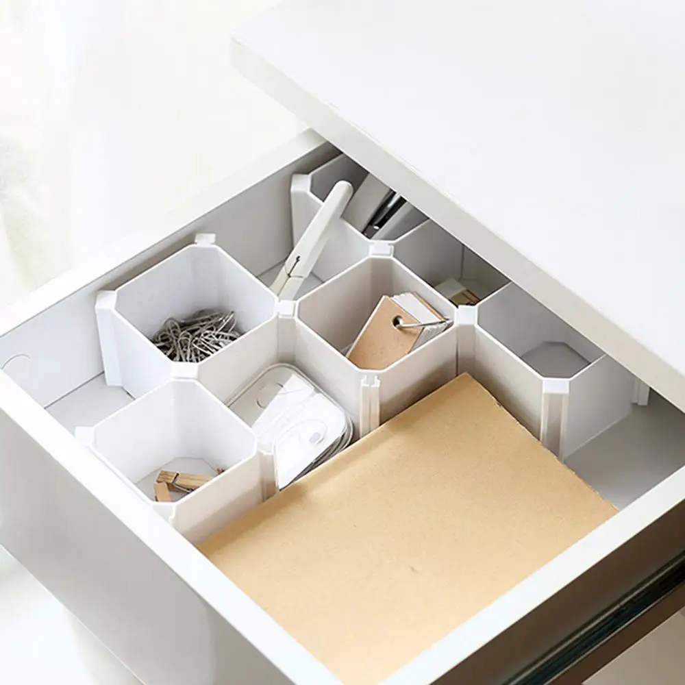 

length adjustable drawer dividers thickened plastic layered baffle plate expansion drawer partition Honeycomb layered 5pz