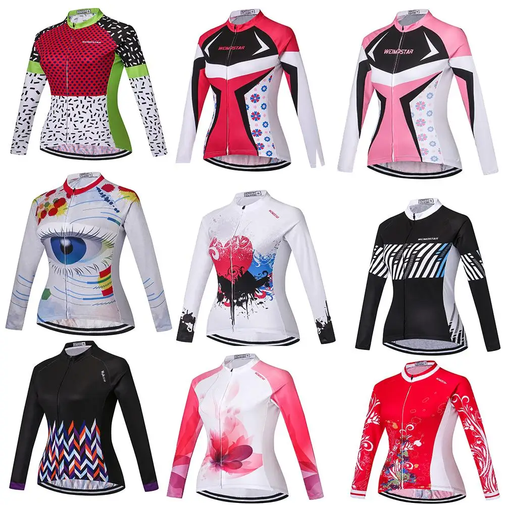 

new Weimostar Women Long Sleeve Cycling Jersey cycling clothing mtb Road Bike Jersey Bicycle Clothes Ropa Ciclismo
