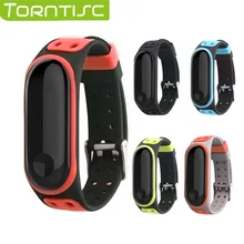 Torntisc mi band 3 ремешок умные аксессуары многоцветный спортивный браслет сменный силиконовый ремешок для Xiaomi mi band 3