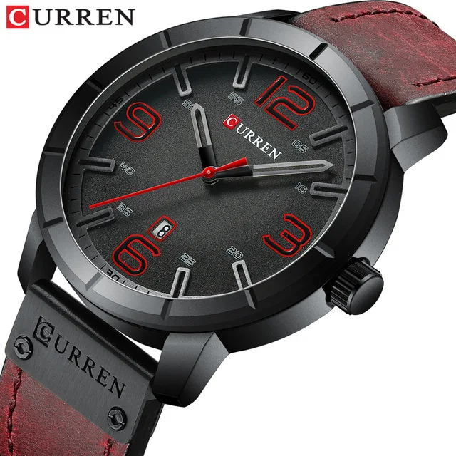 

Men Watch 2019 CURREN Men's Quartz Wristwatches Male Clock Top Brand Luxury Reloj Hombres Leather Wrist Watches with Calendar