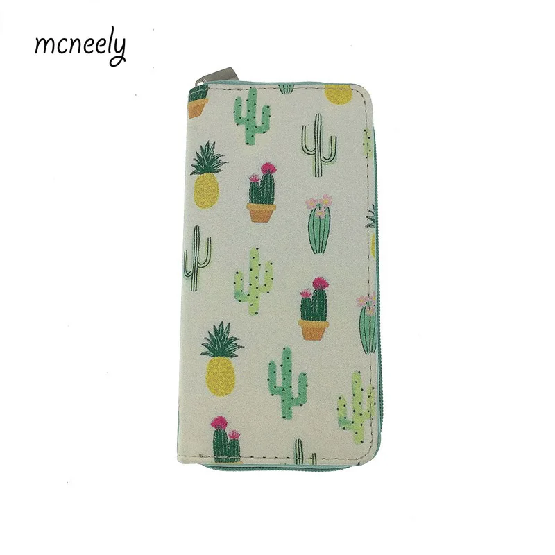 

Cactus Pattern Long Women Wallet Clutch Purse Lovely Wallet Purse For Women Purse Card Holders Wallet Export High Qualilty