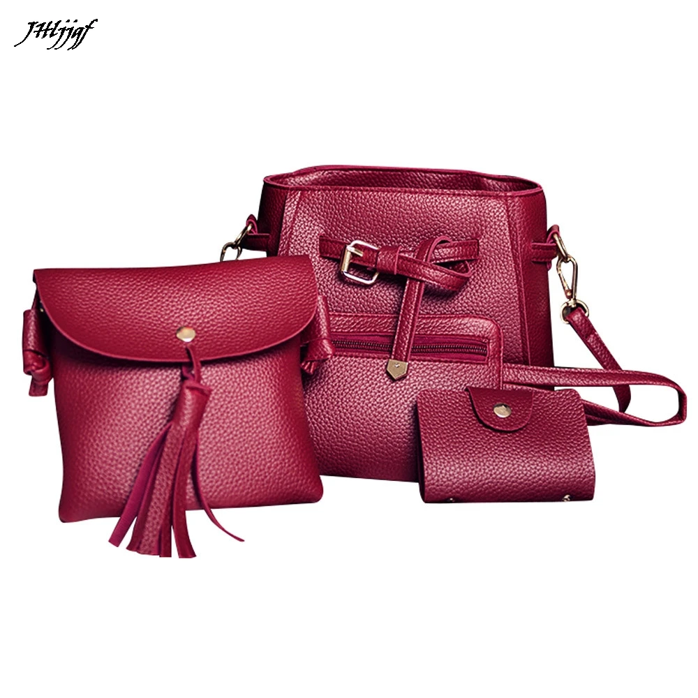 

GUBINTU Fashion Brand Bags For Women 2019 Women 4 Set Fashion Luxury Handbags Shoulder Bag Four Pieces Tote Bag Crossbody Wallt