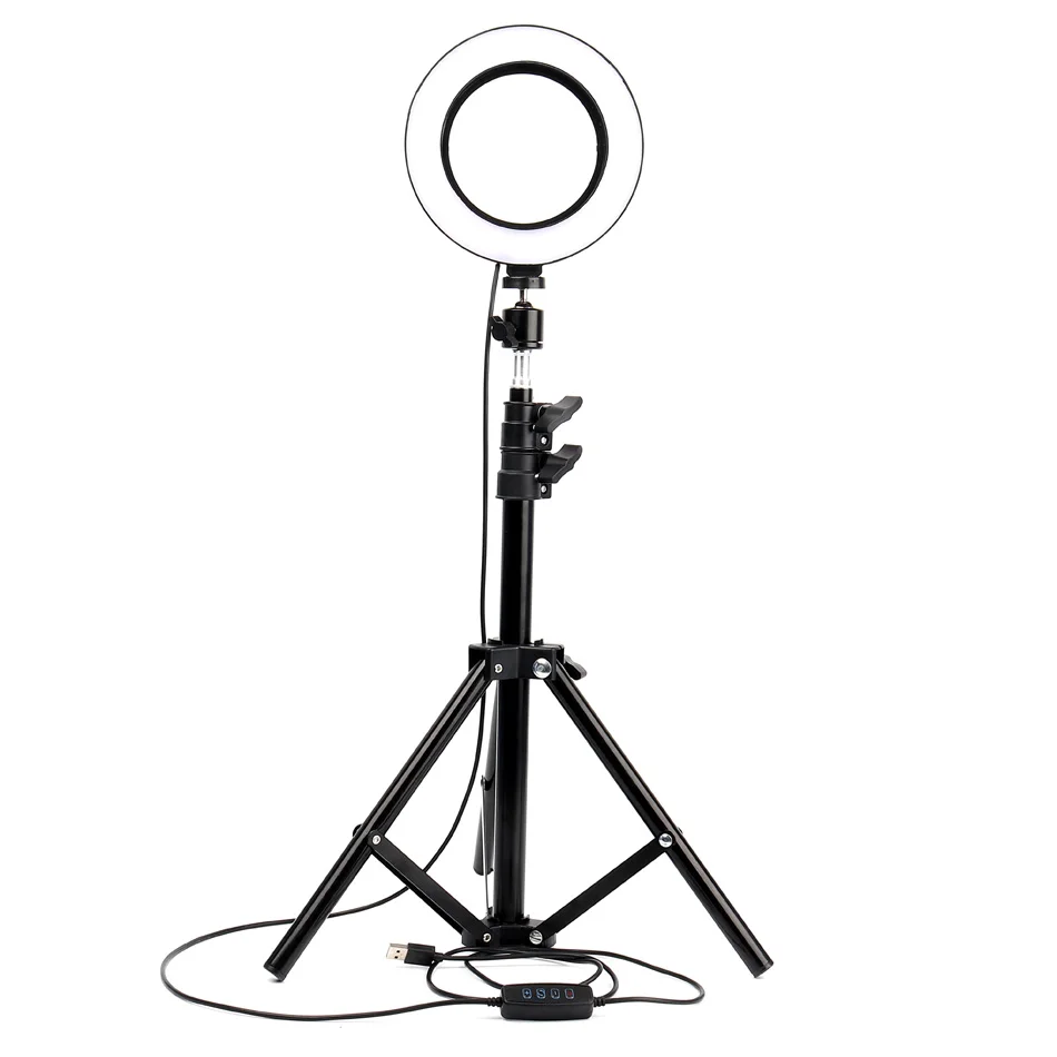 Светодиодный кольцевой светильник для студийной камеры, фото-телефон, видео-светильник, лампа с штативами, селфи-палка, кольцевой светильник для Canon Nikon или телефона