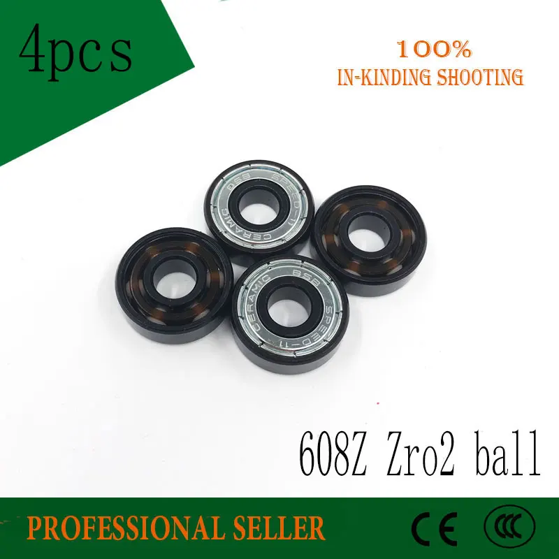 Free shipping 4pcs 608 Zro2 Hybrid Ceramic 608 Inline Skate Bearing 608Z Abec11 for Skateboard Speed Skate Roller Hand Spinner Free shipping 4pcs 608 Zro2 Hybrid Ceramic 608 Inline Skate Bearing 608Z Abec11 for Skateboard Speed Skate Roller Hand Spinner