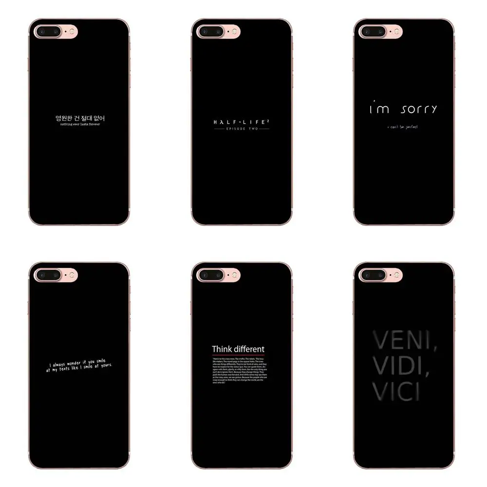 

For Samsung Galaxy Note 5 8 9 S3 S4 S5 S6 S7 S8 S9 S10 mini Edge Plus Lite Special Black Minimalist Text Lovely