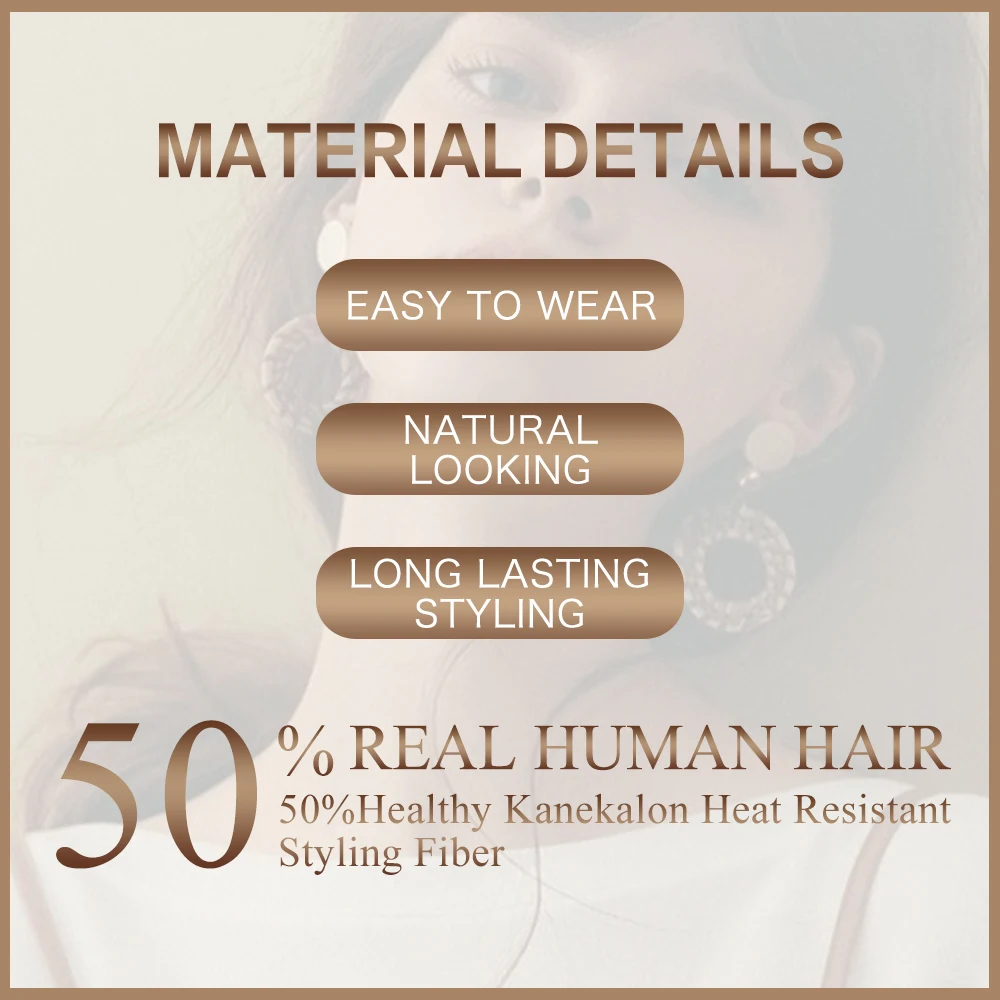 Haircube синтетические 6 дюймов короткие 50% человеческие волосы парики с челкой естественная волна темно-коричневый пушистый многослойный парик для женщин