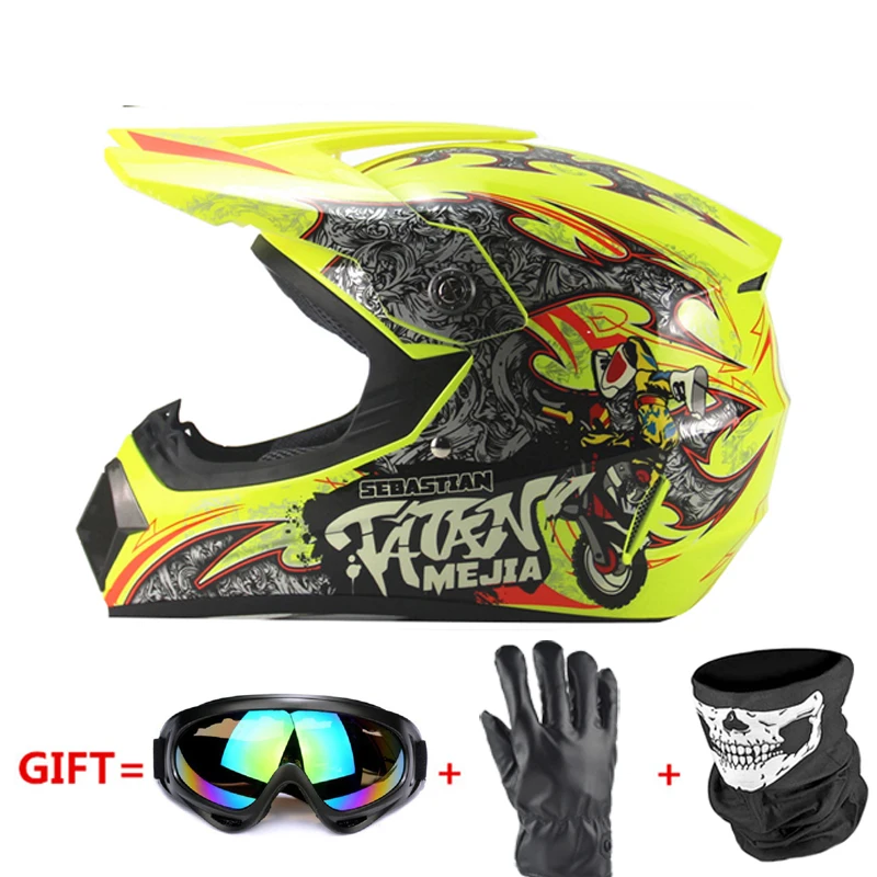 Мотоциклетный шлем, шлем для мотокросса, шлем для мотокросса, шлем для мотоциклистов - Цвет: 225-yellow