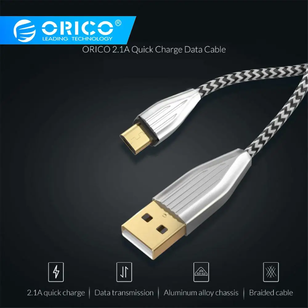

ORICO Micro USB Cable 2.1A Data Sync Charging Type c Cable Playing Games Cables for iPhone xs xr Samsung Huawei Xiaomi Charger