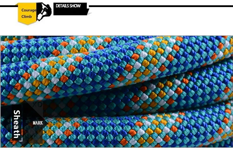 Dinâmica ao ar Corda de Segurança 11mm de Diâmetro de 9.8mm a 10.5mm de Alta Lote Escalada Corda Livre Montanhismo Resistência Sobrevivência Ferramenta 10 m - 6 High Quality Esporte e Lazer