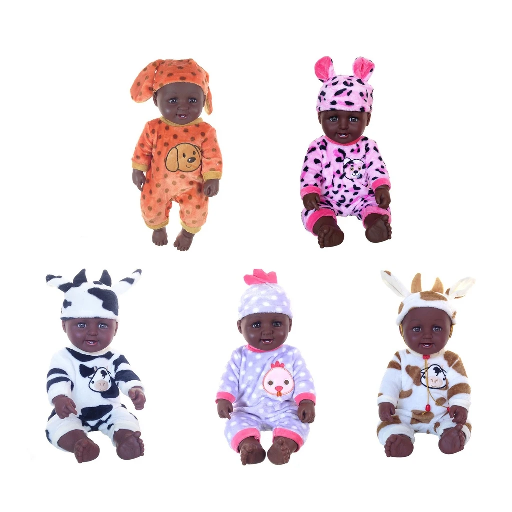 Popular Lovely Newborn Baby Doll Printed Jumpsuit Suit for 50cm Reborn Doll Accs Clothes Set