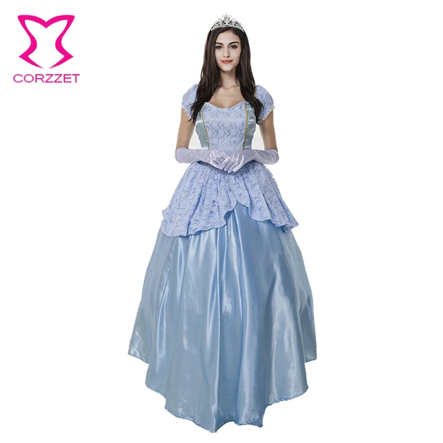 adult carnival costumes blue queen princess cosplay clothing plus plus size women costumes