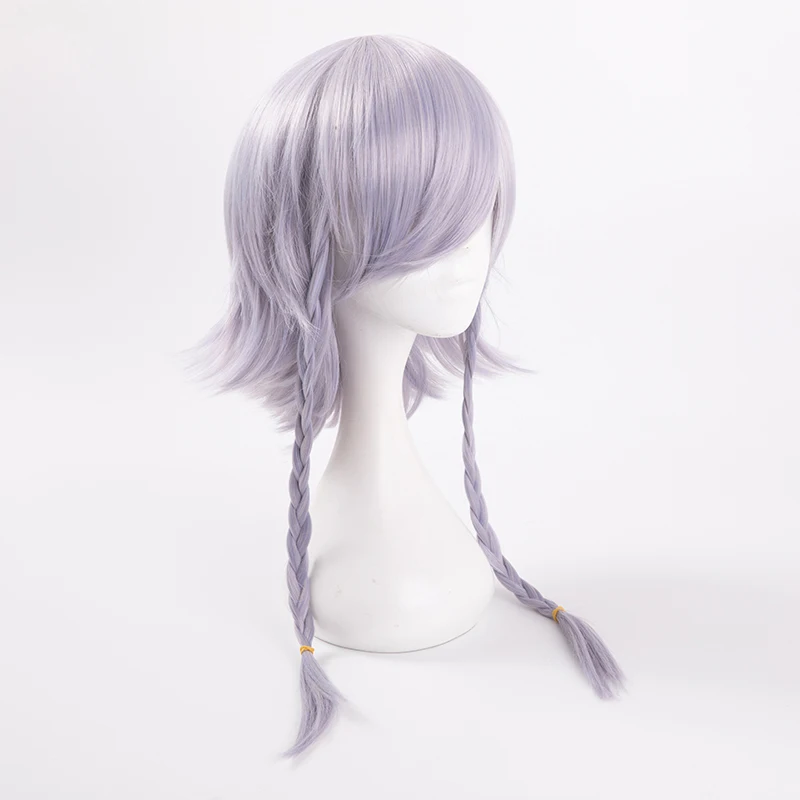 Парик для косплея из Аниме TouHou Project OW Reaper genderbent Izayoi Sakuya серебристо серый плетеный