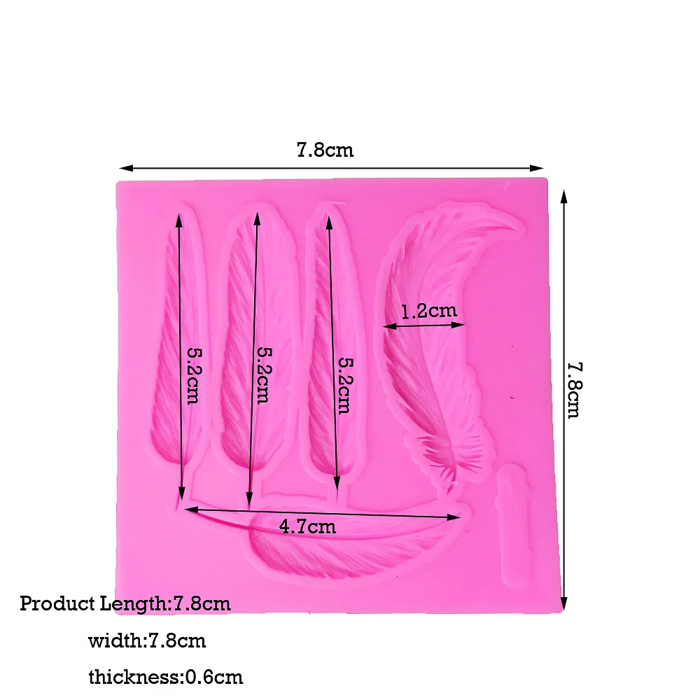 Листья перо форма 3D ремесло рельефная силиконовая форма для шоколадных кондитерских изделий помадка торт Кухня украшения DIY Инструменты FT-1063