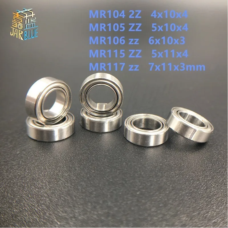 Мини подшипники MR104 2Z MR105 ZZ MR106 zz MR115 MR117 4x10x4 5x10x4 6x10x3 5x11x4 7x11x3mm 10 шт. бесплатная