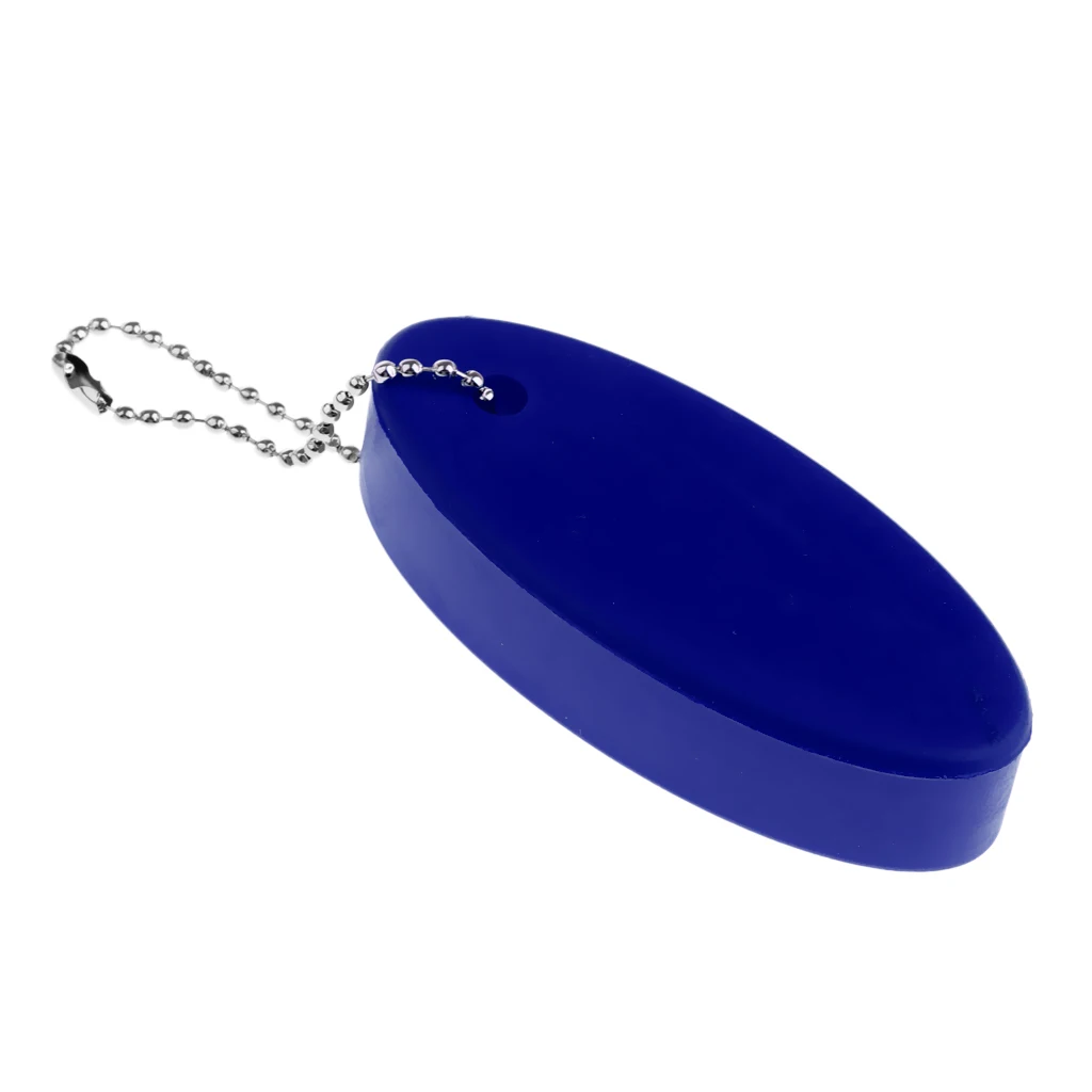Water Sports Beach Seaside Sailing Yachting Boating Foam Floating Oval Keychain Keyring Key Chain Key Float Buoy - Multi Colors