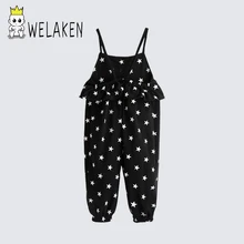 WeLaken/детские штаны Новое поступление года; топ с лосинами для маленьких девочек; детские комбинезоны с принтом в горошек для детей