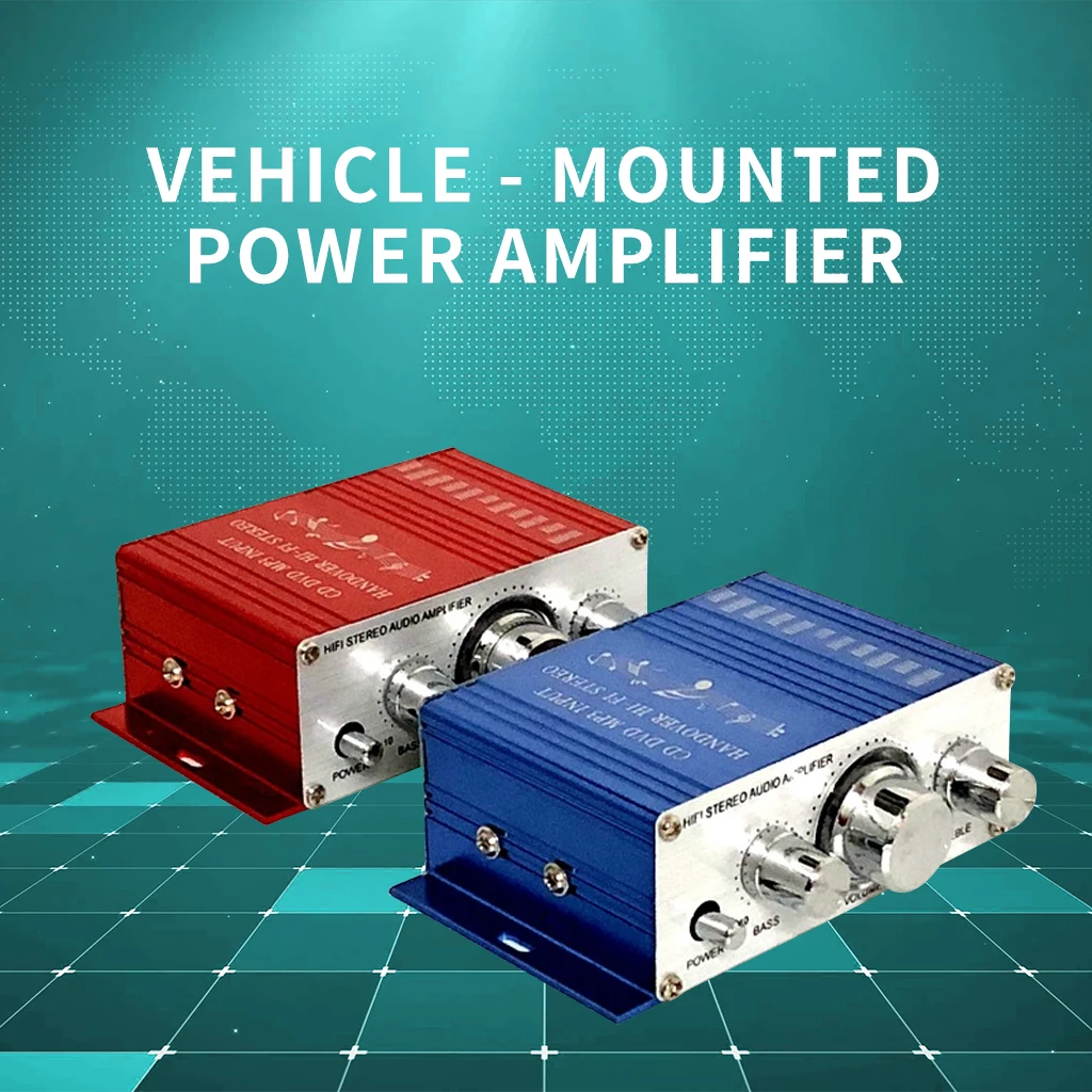 

Original HY2001 Car Small Power Amplifier Hi-Fi Auto Music Player Low Noise with Four Electronic Keypad Control 2 Channel