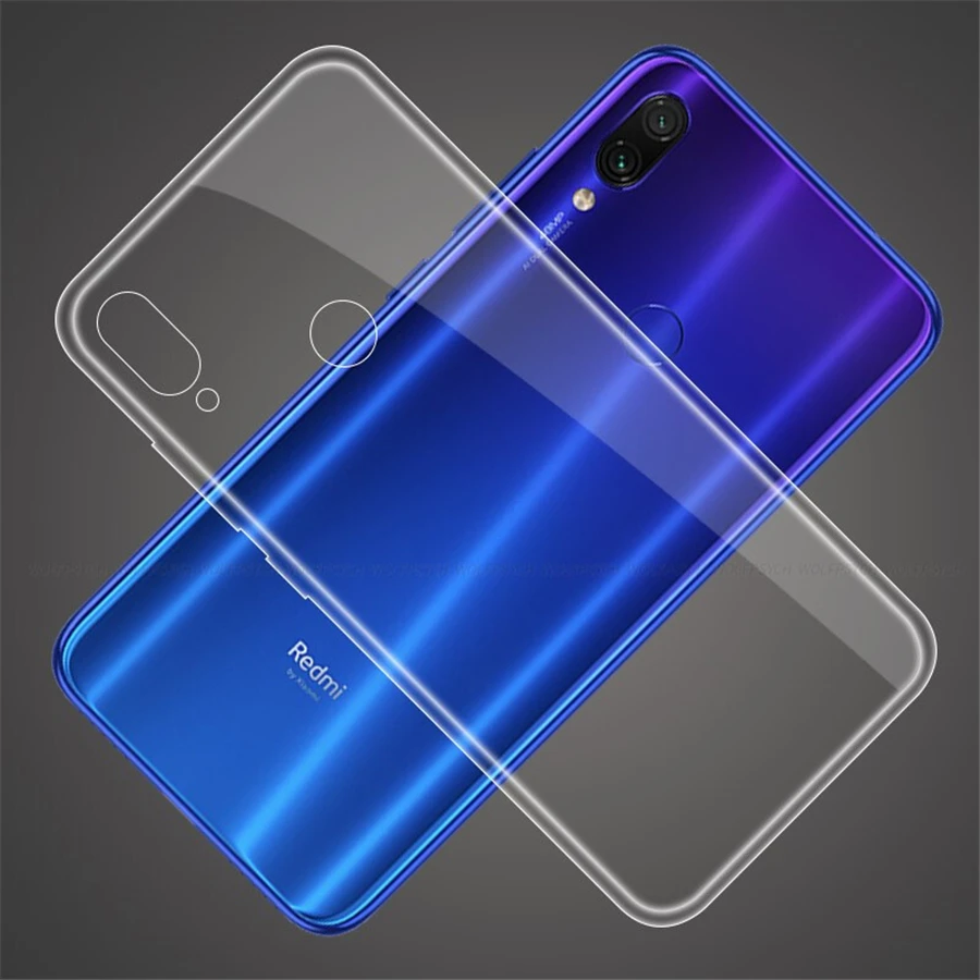 Clear Transparent TPU Gel Soft Silicone Case For Xiaomi mi Redmi note 7 Slim Protective Skin Cover For Redmi note 7 pro
