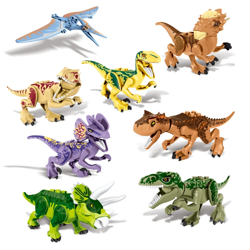 

Jurassic World 2 Dinosaur Figures Building Blocks Tyrannosaurus Indominus Rex I-Rex Bricks Model Toys Model Compatible Legoings