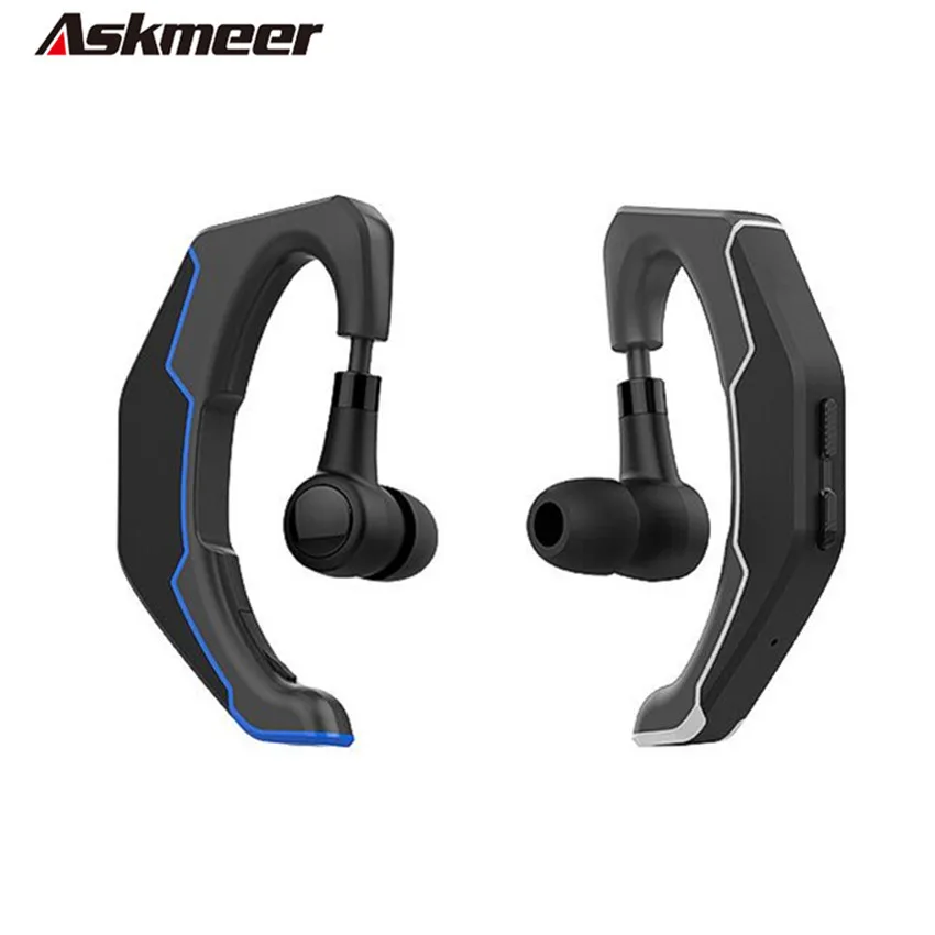 

Askmeer Q3 Hands free Bluetooth Headset Ear Hook Wireless Business Headphone Driver Handsfree Earphone with Mic For Mobile Phone